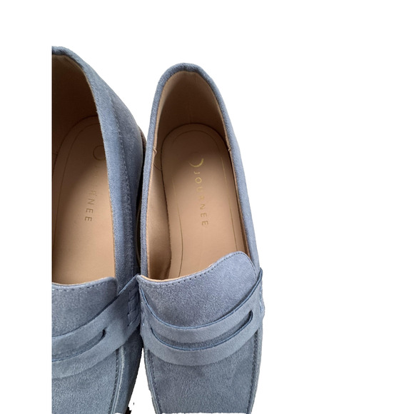 Journee Collection Kenly-WD Shoes Womens Size 7.5 Suede Loafers Lug Sole New - Picture 4 of 14